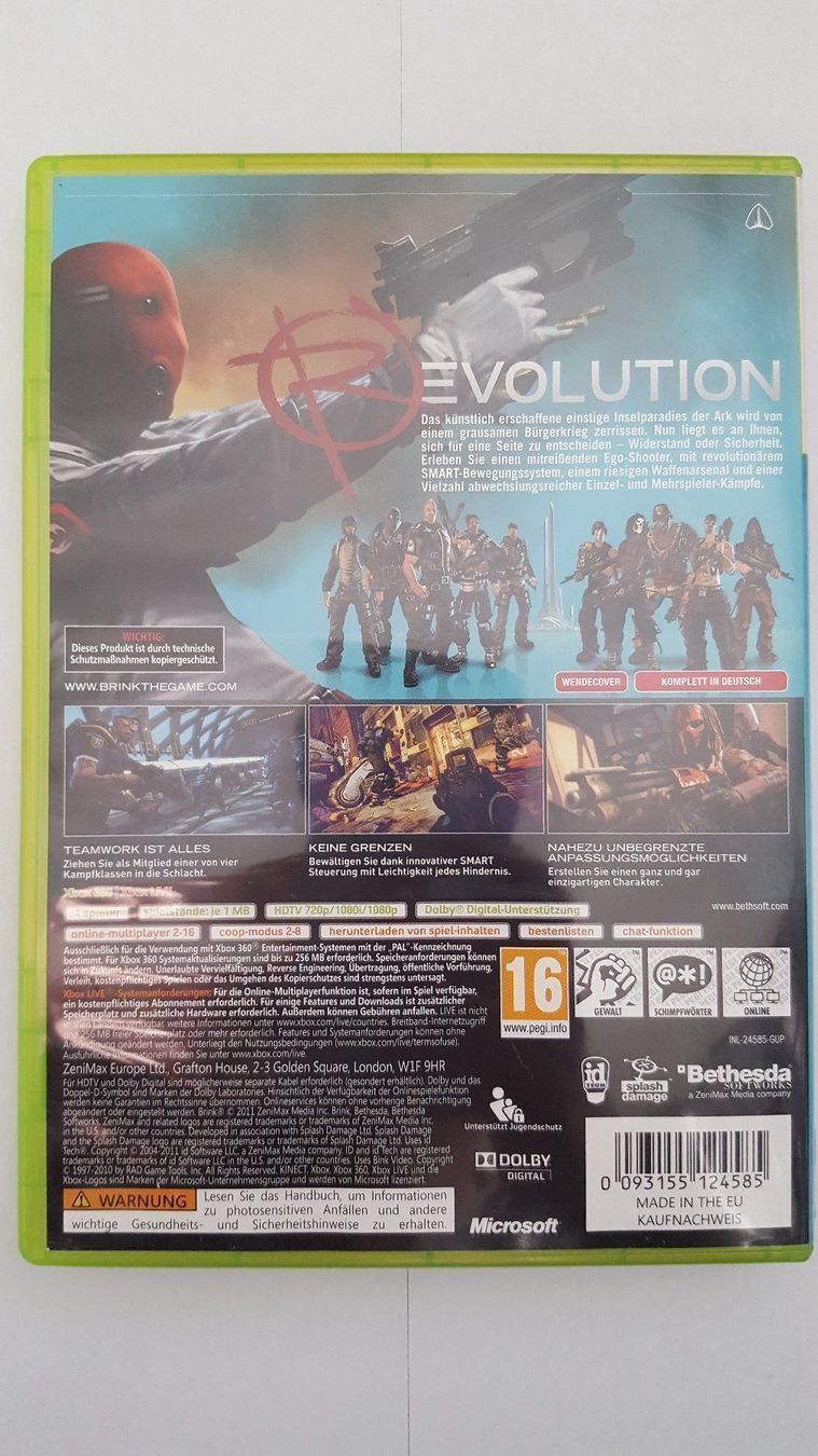 Microsoft Jeux: Brink Xbox 360 – D'occasion à Füllinsdorf par master_mind 2