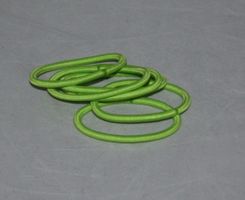 6 Haargummi grün