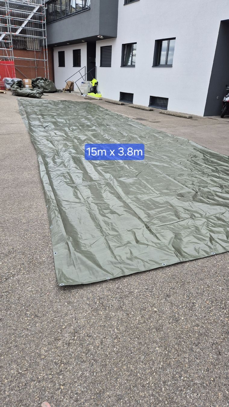 Altro: Blache / Abdeckplane ca. 15 x 3.5 m – Usato da Cham venduto da NIHUPA