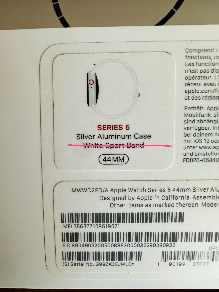 Apple Smartwatch: Apple Watch Series 5 - 44mm Silver Aluminium – Usato da Eschenbach LU venduto da Mauz77 6