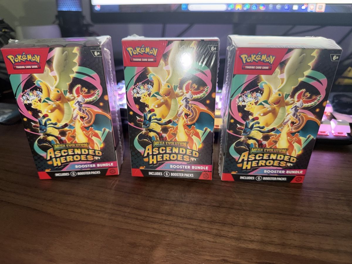 Pokémon Carte collezionabili: 3x Pokémon Mega Evolution Ascended Heroes Booster Bundle Car – Nuovo e nell'imballaggio originale da Aarburg venduto da Tenzin.B