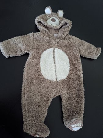 Flauschiger Baby Bärengoverall Gr. 56