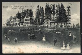 AK Zürich, Gasthaus Bachte, 1904