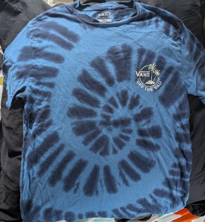 VANS Off the Wall Tie Dye T-Shirt: Marineblau, Gr S