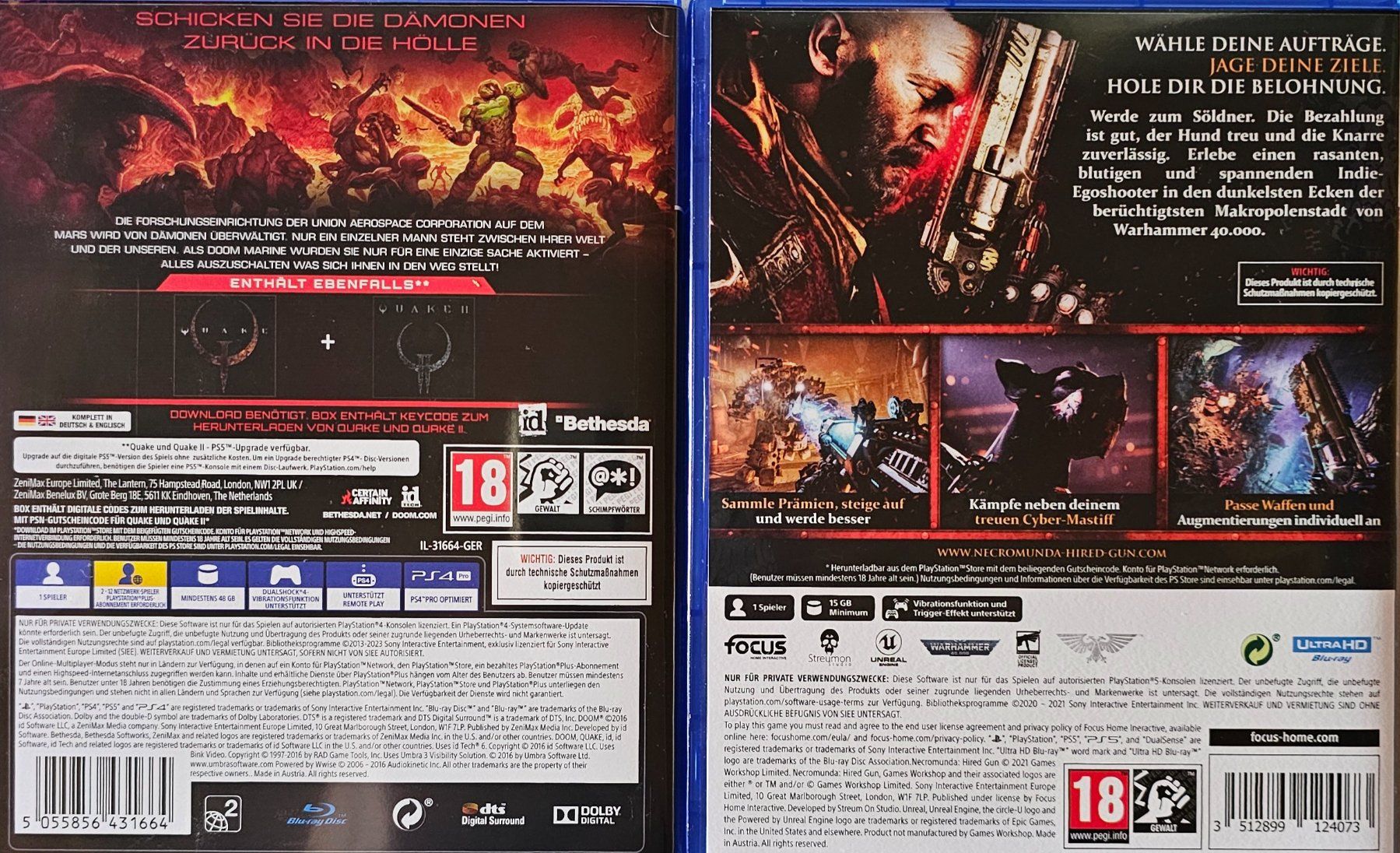 Sony Giochi: HIRED GUN PS 5+Quake PS4! – Nuovo (secondo la descrizione) da Hergiswil LU venduto da 1-2-3-D-e-i-n-s 1