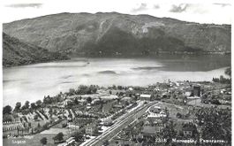 AK MAROGGIA PANORAMA 1943 BAHNPOSTSTPL.