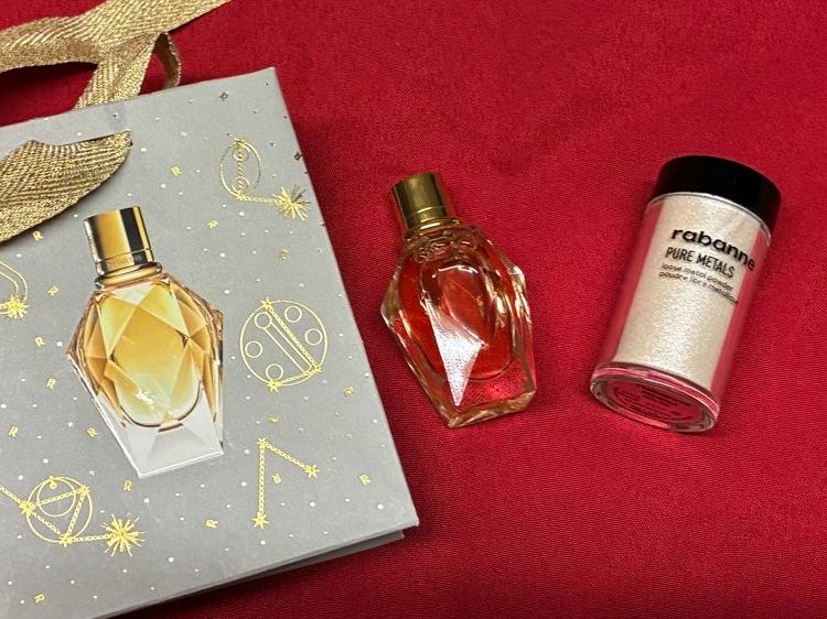 Paco Rabanne Profumi & Eau de Toilette: Rabanne-Set: Miniaturparfum plus Glitter Makeup - neu! – Nuovo e nell'imballaggio originale da Niederglatt ZH venduto da karinso