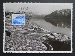 PP 1953, Maximumkarte B65, Genfersee / Lac Léman, Ersttag