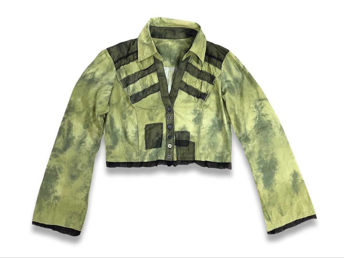 Camicette: Tie-Dye Cropped shirt With Mesh – Usato da Knonau venduto da Grapesvintage 1