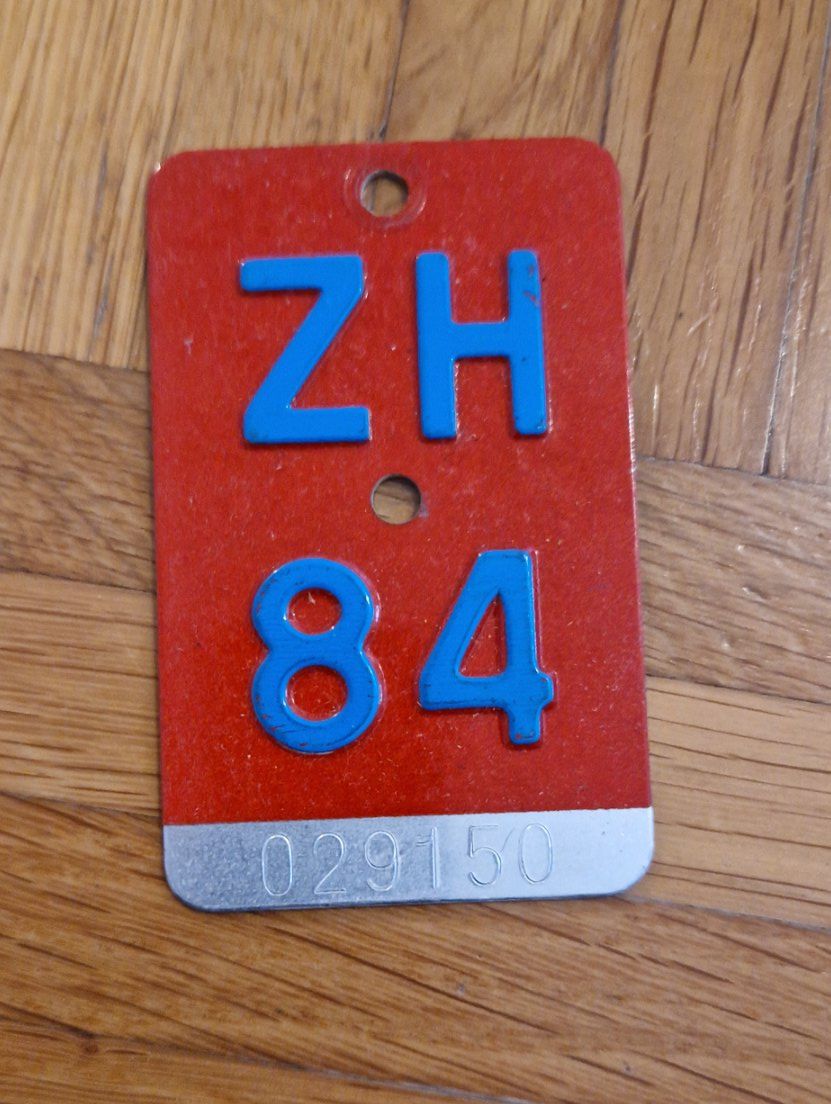 Insegne: Velo ZH 84 Nummernschild Nummer – Usato da Dorf venduto da Echo_Elements