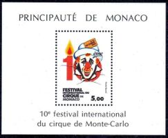MONACO 10°INTERNATIONALES ZIRKUSFESTIVAL **POSTFRISCH** -L87