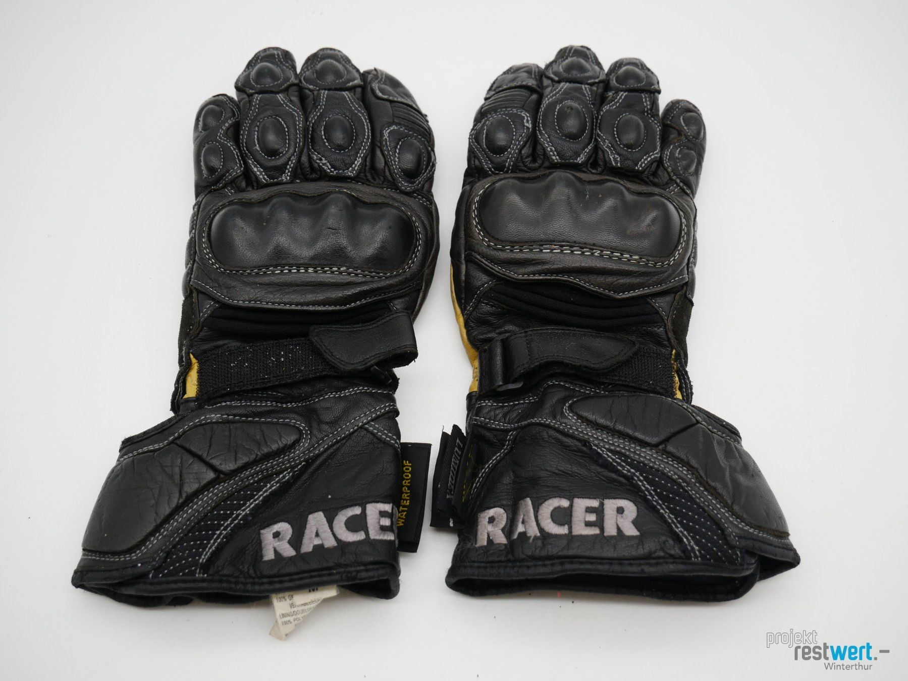 Guanti & manicotti: RACER Motorradhandschuhe Echtleder, Schwarz, Gr. M – Usato da Winterthur venduto da Restwert_Winterthur 1