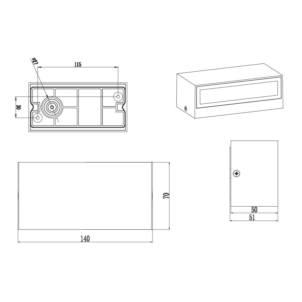 Lampade: LED Aussen Wandleuchte, 14 cm x 5 cm – Nuovo (secondo la descrizione) da Kreuzlingen venduto da Smart-Light 4
