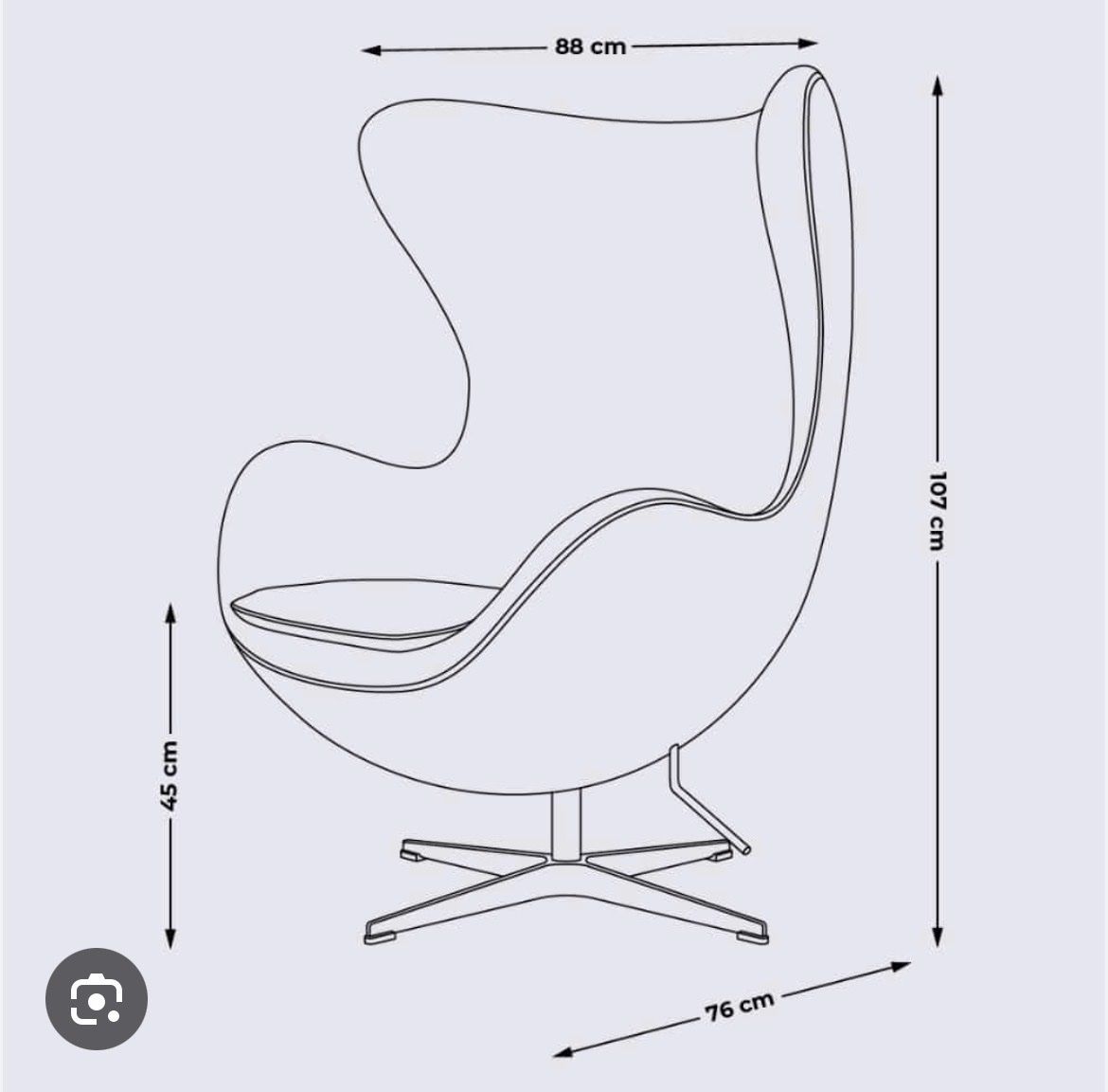 Poltrone: Egg Chair, Leder braun, Kopie – Usato da Samstagern venduto da Morusalba 4