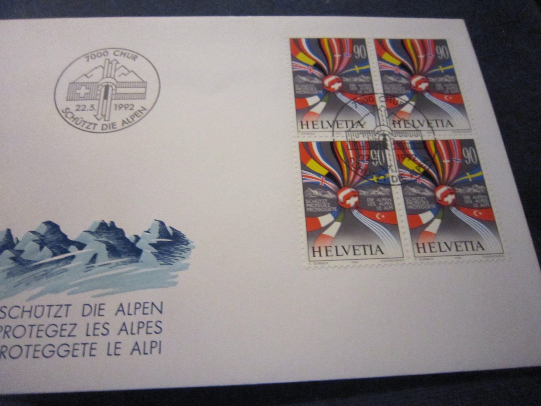 Tutti i francobolli: CH 1992 FDC GEmeinschaftsausgabe 2 x mit AK Stempel – Usato da Gordola venduto da Polentaefung 4