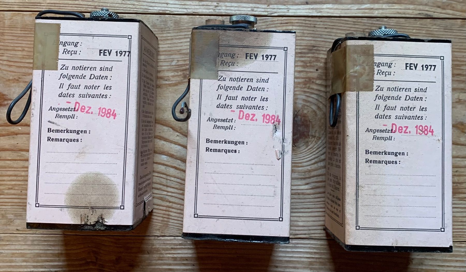Telefoni: 3 Leclanché-Telefonbatterien der CH Armee – Usato da Goldingen venduto da Bergler012 2