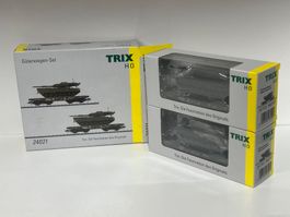 TRIX 24021 Panzertransport der DB mit 2 Bundeswehr Leopard
