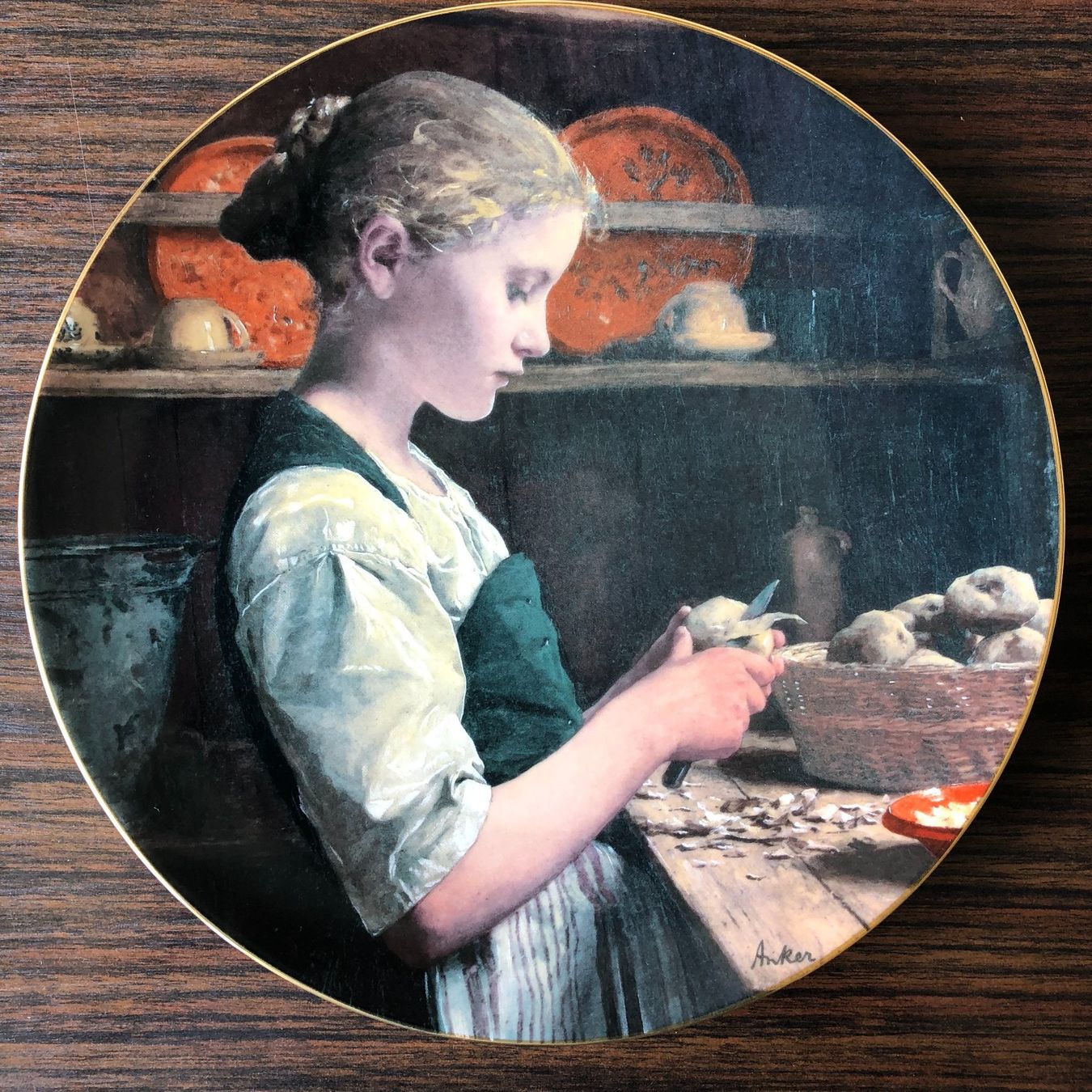 Piatti: 5 Teller: Kinderporträts, Albert Anker – Nuovo e nell'imballaggio originale da Balzers venduto da Kubus28