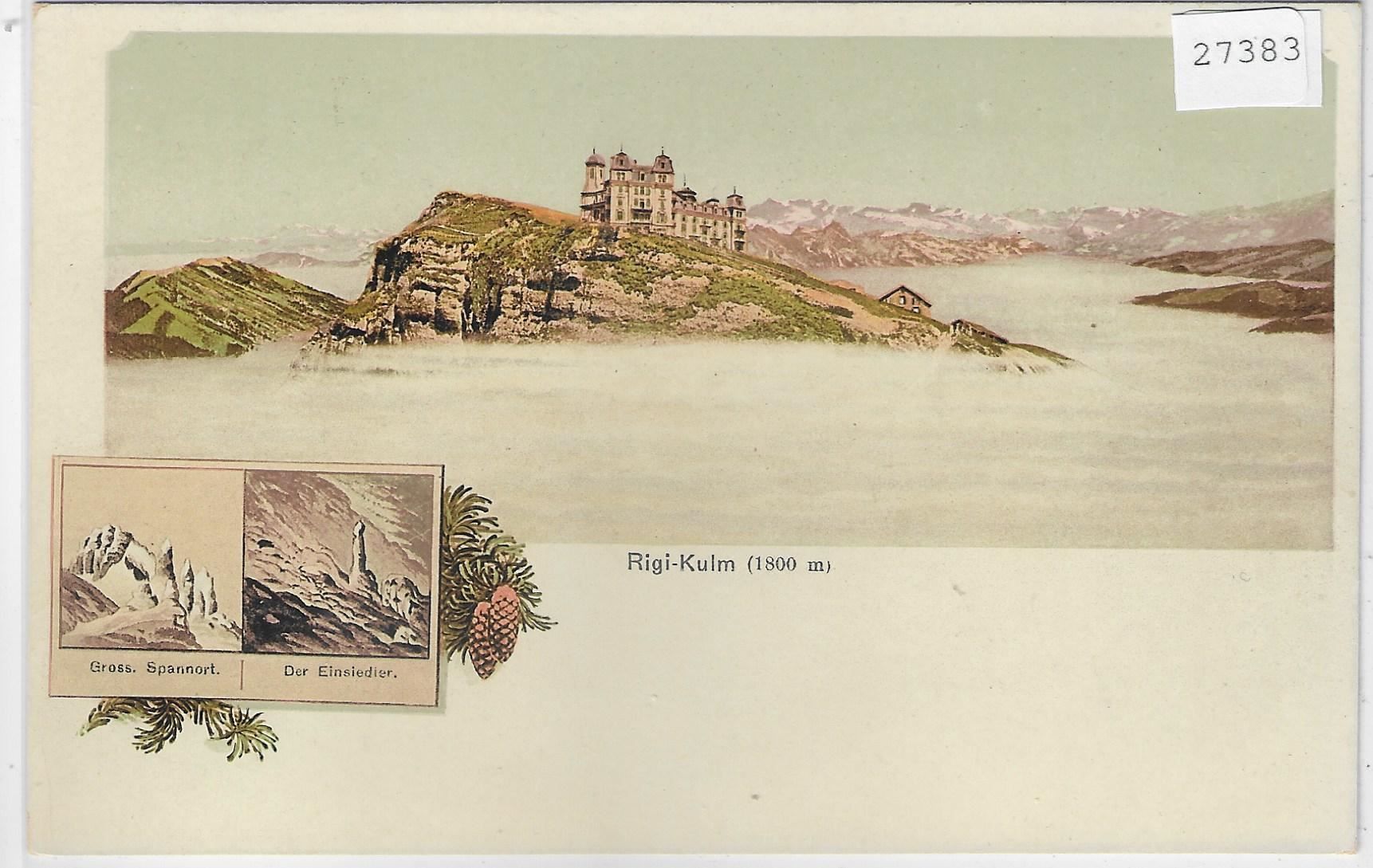 Cartoline postali: Rigi-Kulm mit Nebelmeer - Litho - – Usato da Ettingen venduto da Kartenplanet