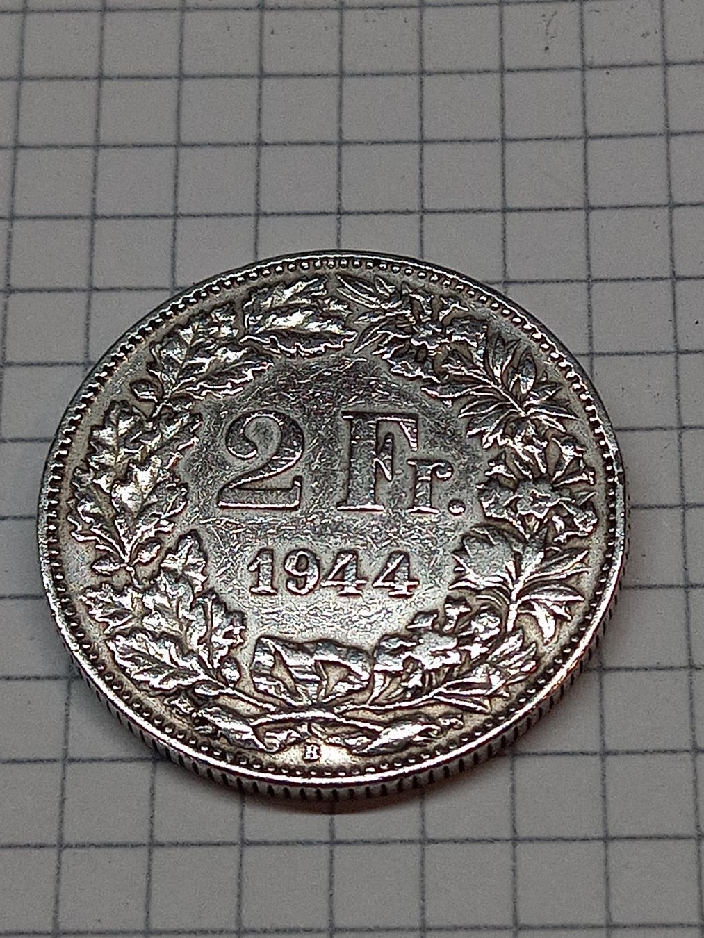 Tutti le monete: 2 Fr. Silbermünze 1944  Schweiz! – Usato da basel venduto da markusb07