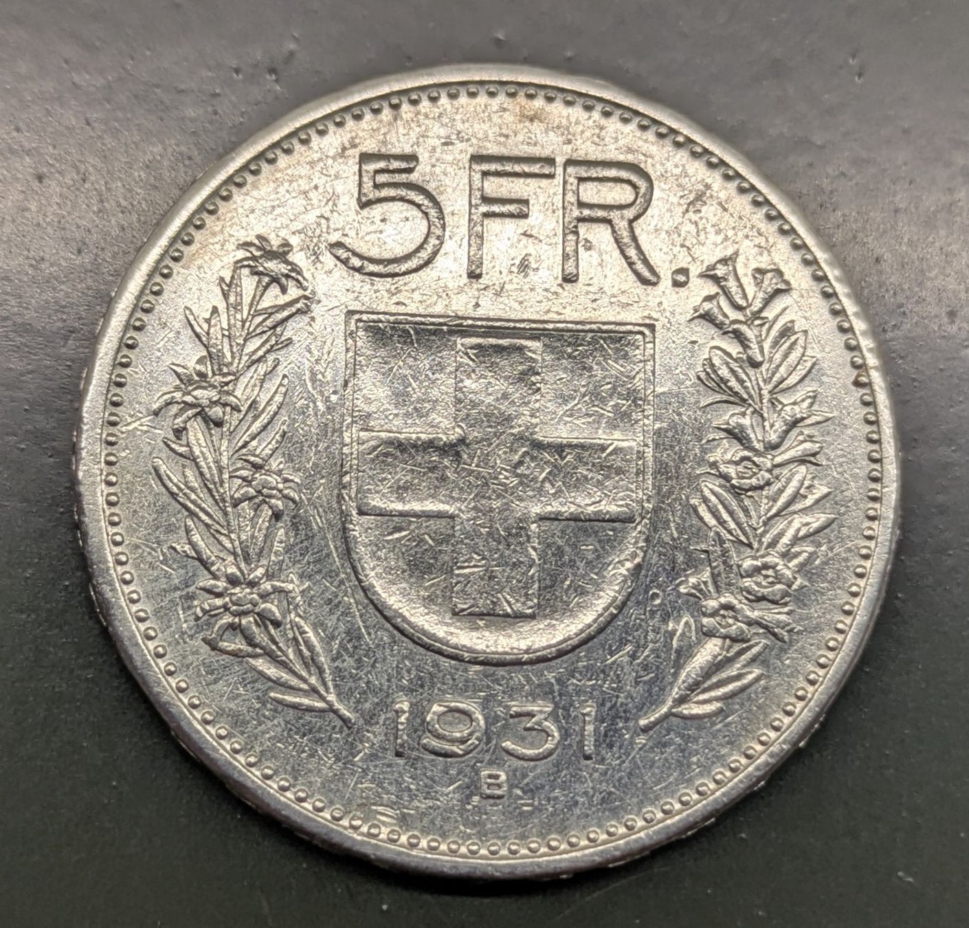 Tutti le monete: 5 Fr. CH 1931 Silber – Usato da Zetzwil venduto da Spitz70