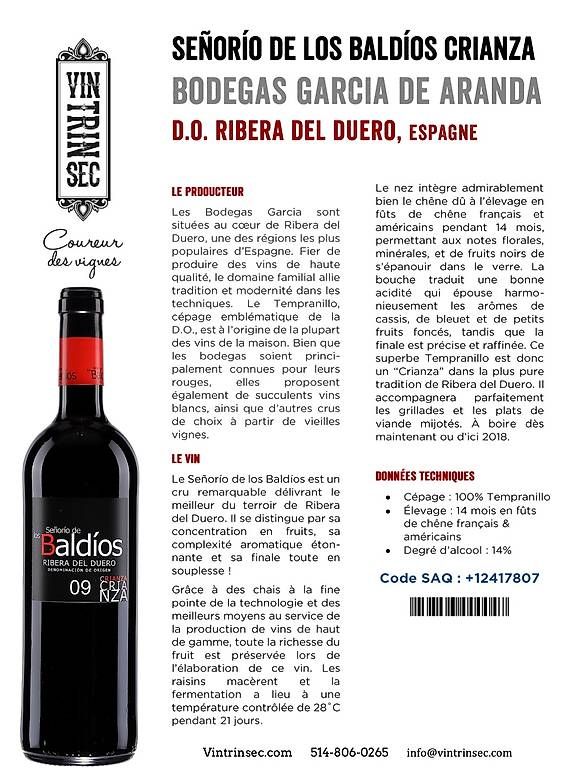 Vino: SENORIO DE LOS BALDIOS CRIANZA vin rouge – Nuovo e nell'imballaggio originale da Pensier venduto da motofan99 3
