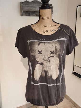 T-Shirt Pink Print Grösse L guter Zustand