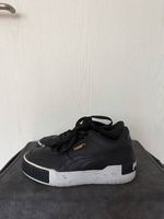 Puma Platform Sneaker Schwarz/Weiss mit Gold-Logo Gr. 38