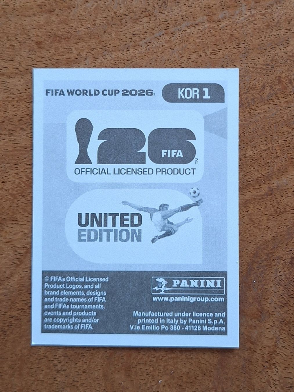 Panini Sammelbilder & Trading cards: Panini KOR 1 – Neu (gemäss Beschreibung) aus Romanens von Crocette 1