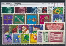 1975 Liechtenstein, Jahrgang komplett, ** postfrisch
