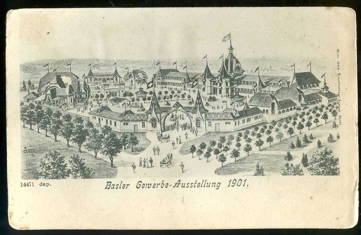 Ansichtskarten: Basel Gewerbe-Ausstellung 1901 – Gebraucht aus Montenol von Vernier2