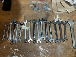 18 Stück verschiedene Gabelschlüssel, diverse Grössen