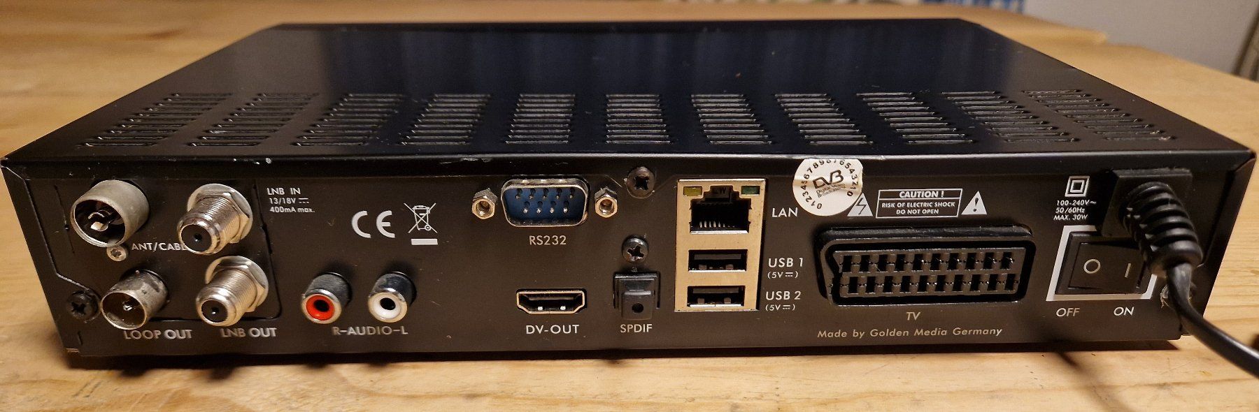 Ricevitori: Golden Media Wizard HD vote SAT Receiver – Usato da Bennau venduto da Sven-369 2