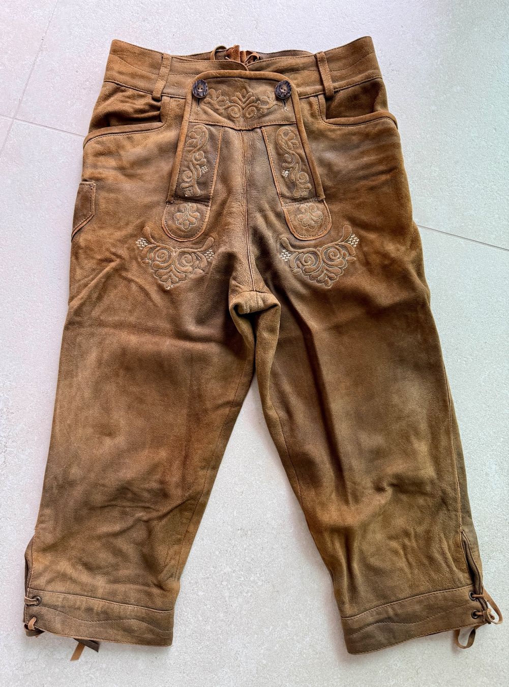 Pantaloni: Orig. Stockerpoint Trachten-Lederhose - Gr. 34 – Usato da Horgen venduto da T2305