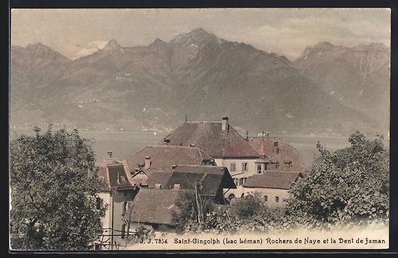Cartoline postali: Saint-Gingolph /Lac Léman, Rochers de N – Usato da Berlin venduto da bartko-reher