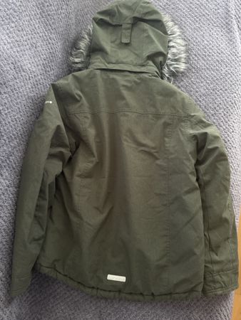 Icepeak Winterjacke / Parka Gr. 152– khaki mit Kunstfellkap