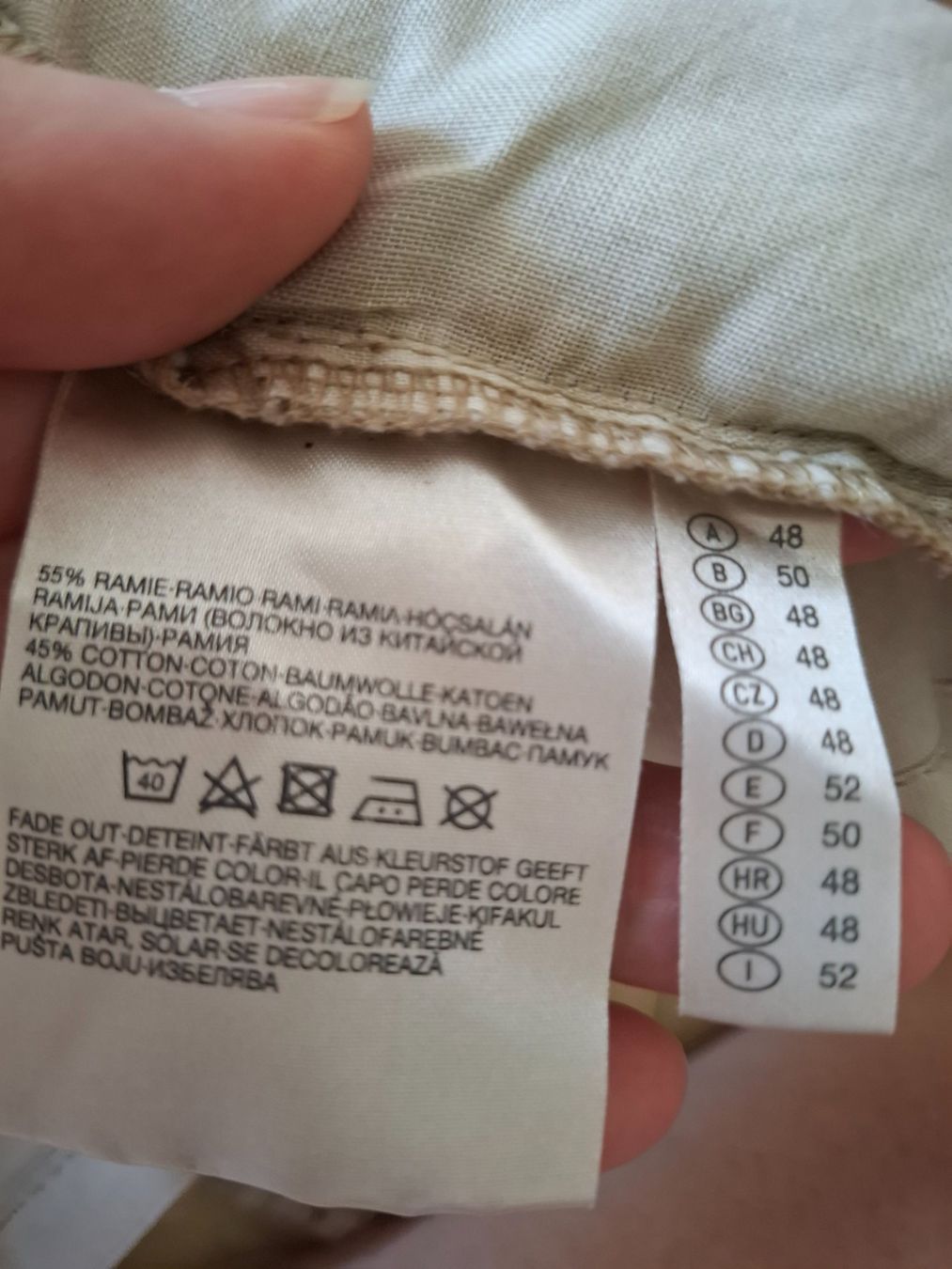 C&A Camicette: Bluse BW/Ramie Gr.48 Beige/Braun – Usato da St.Gallen venduto da LaMiSa 3