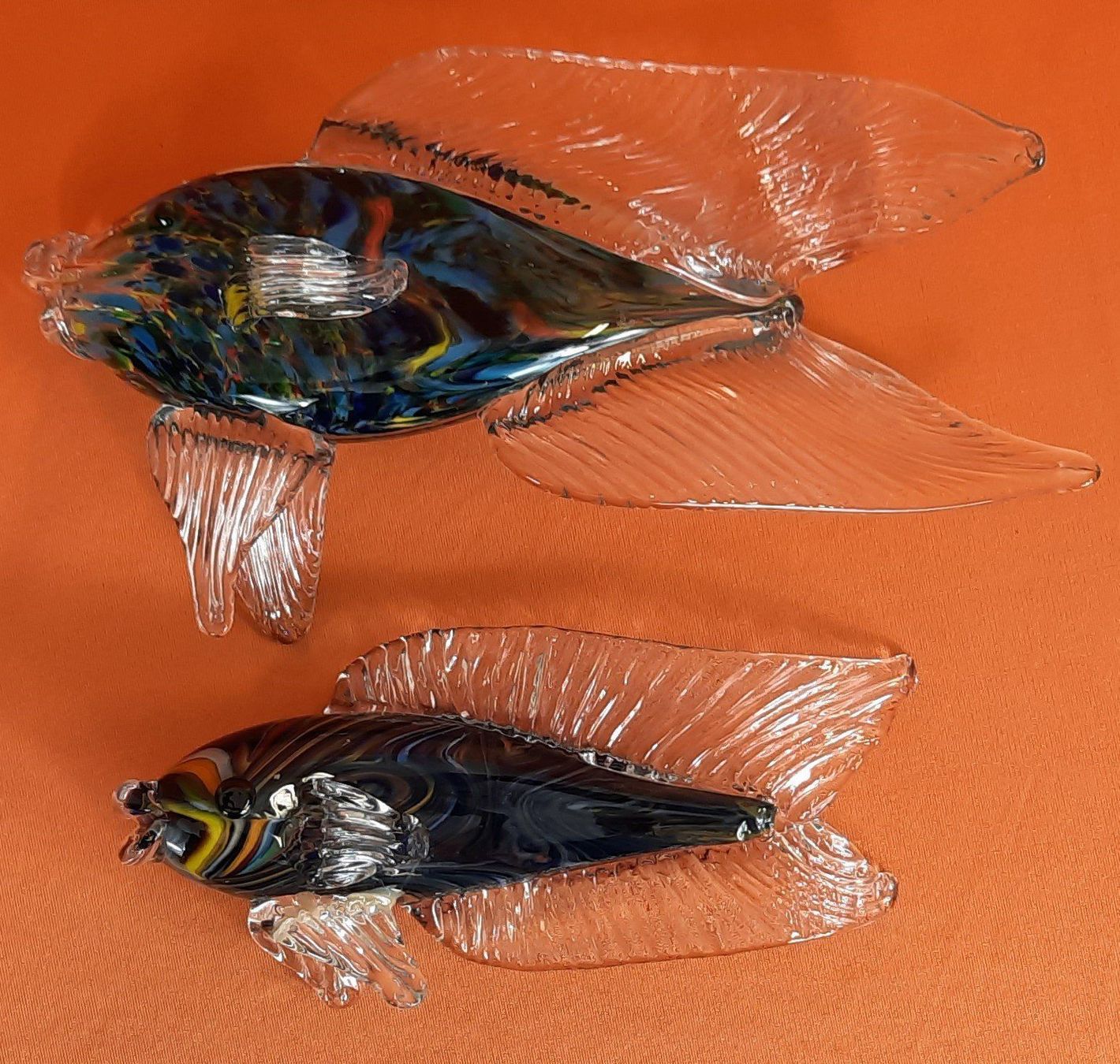 Murano Tutte le decorazioni: MURANO schöne Fisch "Mutter+Baby" Deko – Nuovo (secondo la descrizione) da Seuzach venduto da VT-Collections2 6