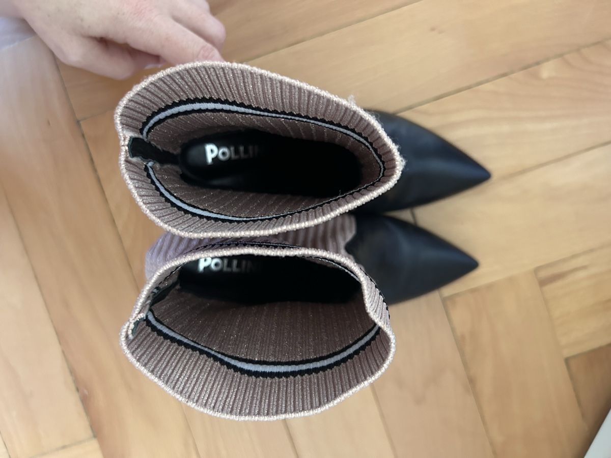 Scarpe da donna: Mid-calf fabric and leather boots by Pollini – Nuovo (secondo la descrizione) da Biel/Bienne venduto da zit_v5yc 6