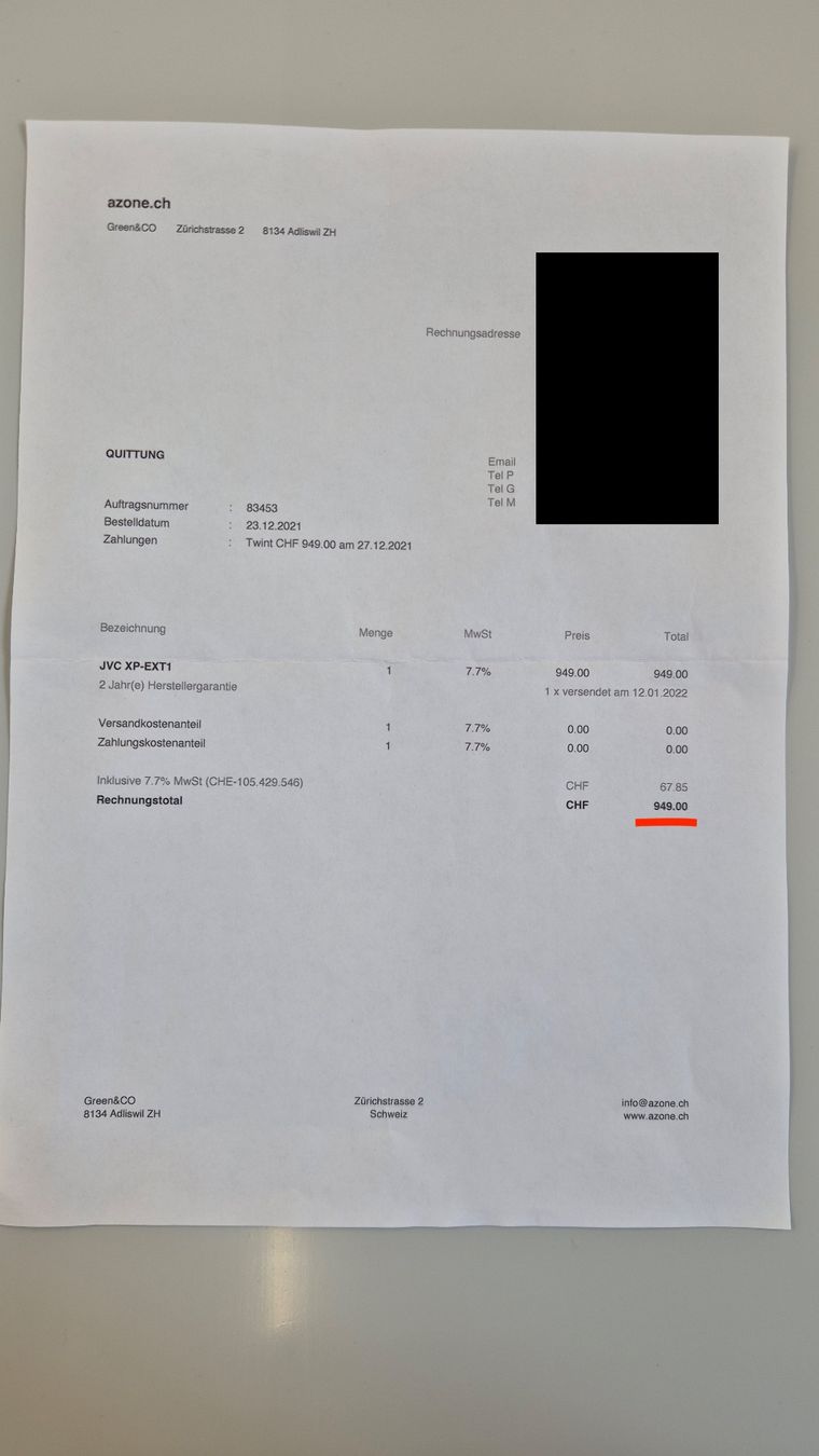 JVC Cuffie: JVC Dolby Surround Kopfhörer (XP-EXT1) – Usato da Belp venduto da knackpot 7