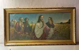 Bild hinter Glas auf Karton gemalt