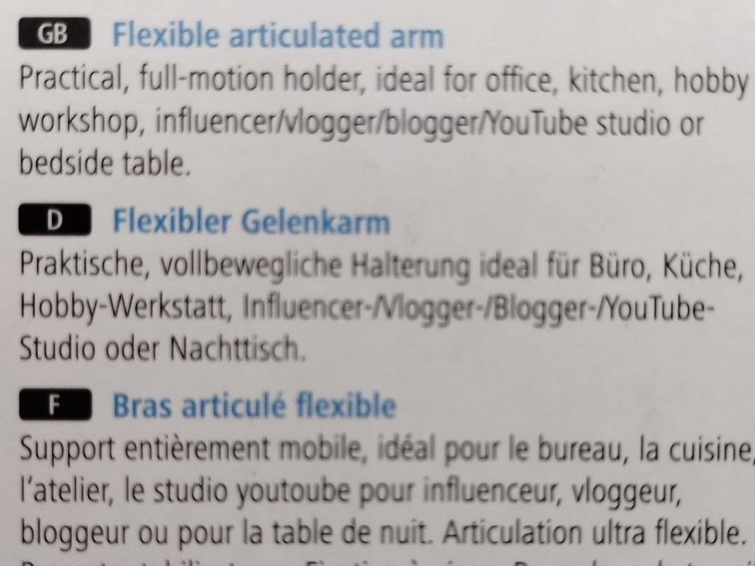 Hama Supporti a parete: HAMA Gelenkarm 700 1/4" Anschluss – Nuovo (secondo la descrizione) da Schübelbach venduto da Restwert_Schubelbach 6