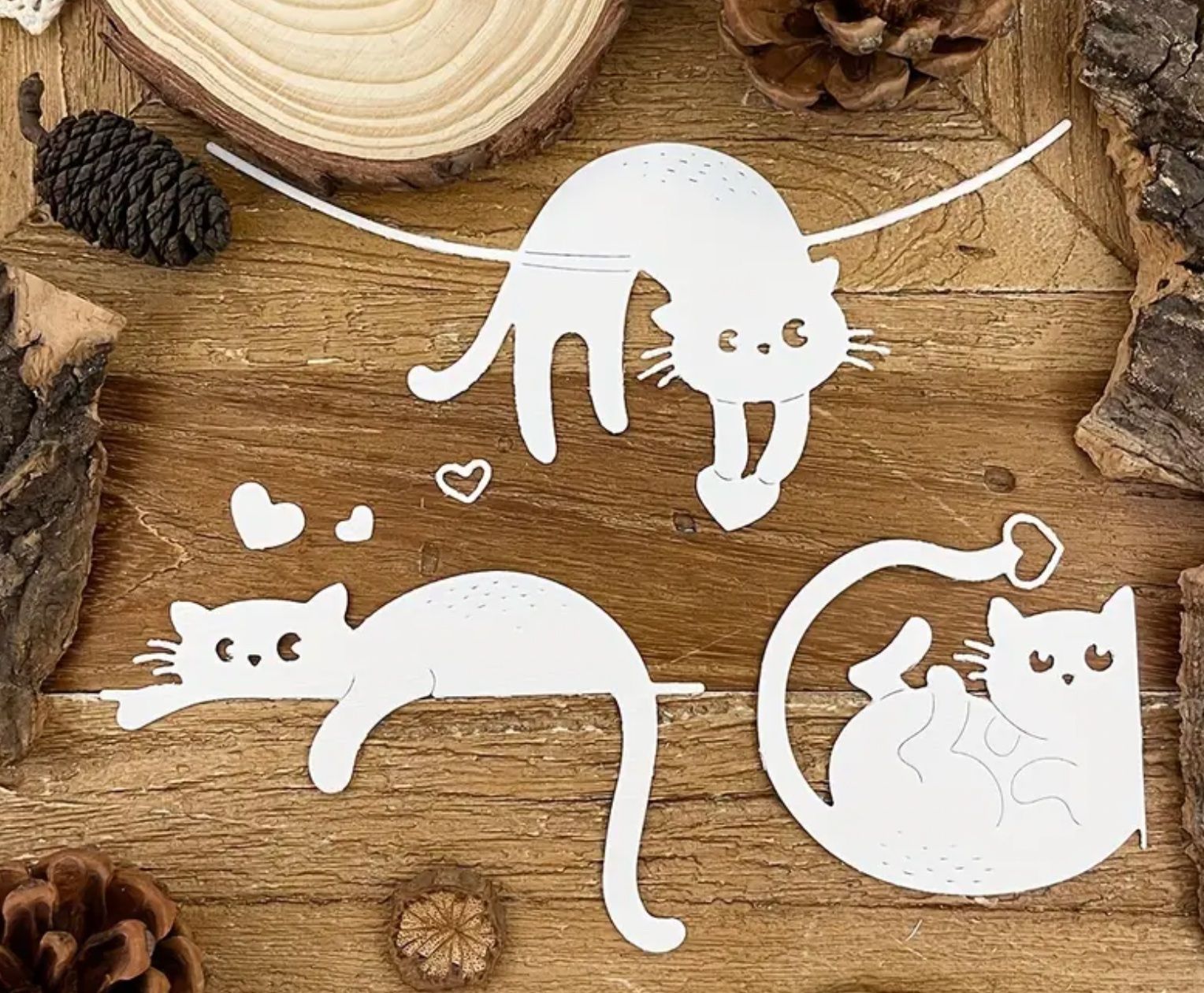Sciablone: 3x witzige Katze  - Stanzschablone – Nuovo e nell'imballaggio originale da Frenkendorf venduto da jazzplatten 2