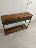 Konsolentisch im Industrial Design mit 2 Schubladen