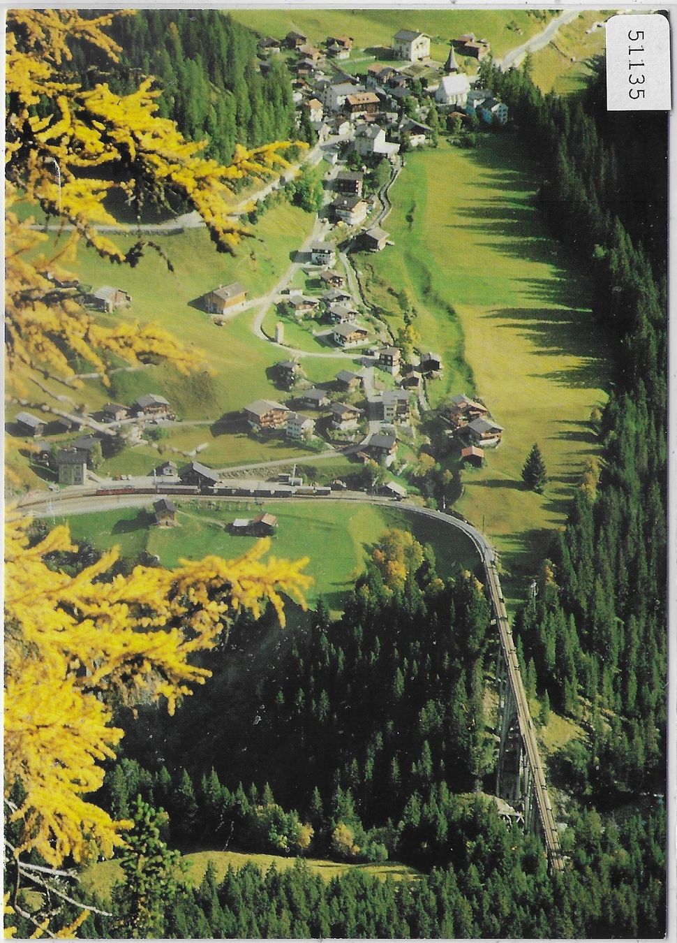 Cartoline postali: Langwies bei Arosa mit Viadukt – Usato da Ettingen venduto da Kartenplanet