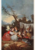 Kunst-AK, Francisco de Goya, Die Wäscherinnen