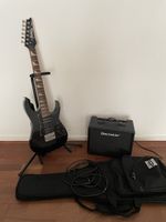 E-Gitarre Ibanez Mikro mit Verstärker und Zubehör