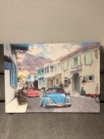 Leuchtendes Wandbild mit Oldtimern - Top Zustand!