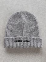 Anine Bing Elia Mütze/ Beanie Hellgrau Alpaka-Wollmix