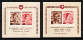 2 Pro Juventute Blocks 1941 "hell - dunkel" postfrisch **